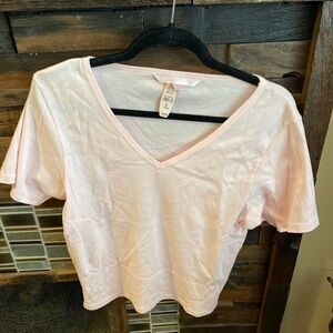 Victoria's Secret Soft Pink V-Neck Tee